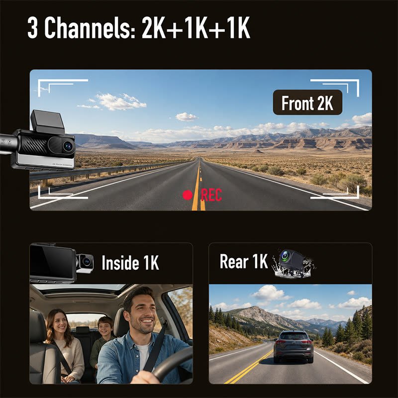 G11 Pro 3-Channel Touch 4G Dash Cam image 3