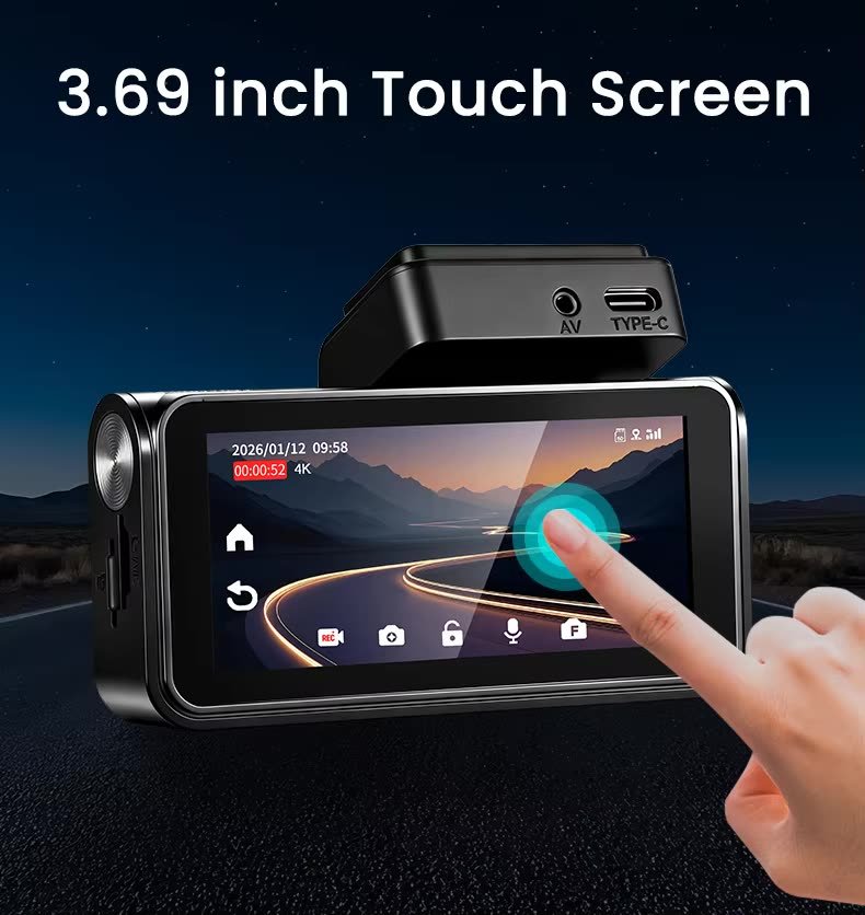 Z66 4K 4G Touch Dash Cam image 2