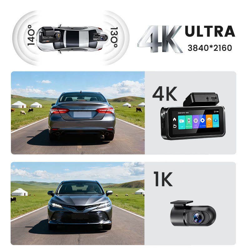 Z66 4K 4G Touch Dash Cam image 9
