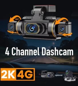 M77 4-Channel 2K 4G Touch Dash Cam