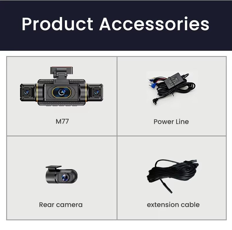 M77 4-Channel 2K 4G Touch Dash Cam image 10