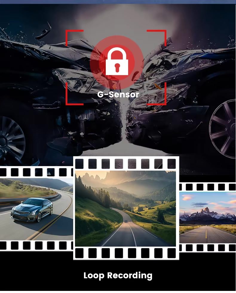 G9 Pro 3-Channel 2K 4G Touch Dash Cam image 8