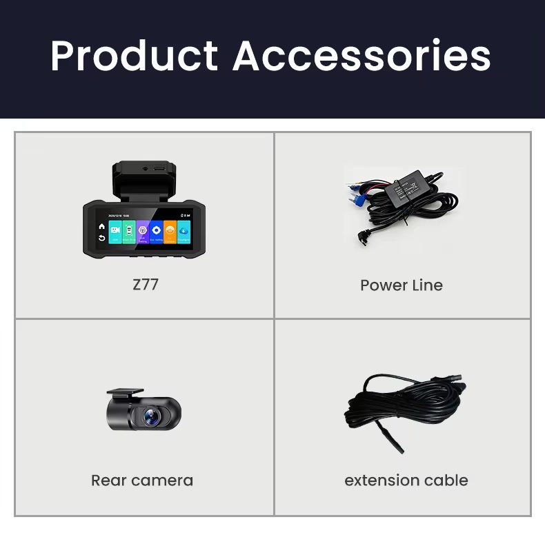 Z77 4K 4G Touch Dash Cam image 12